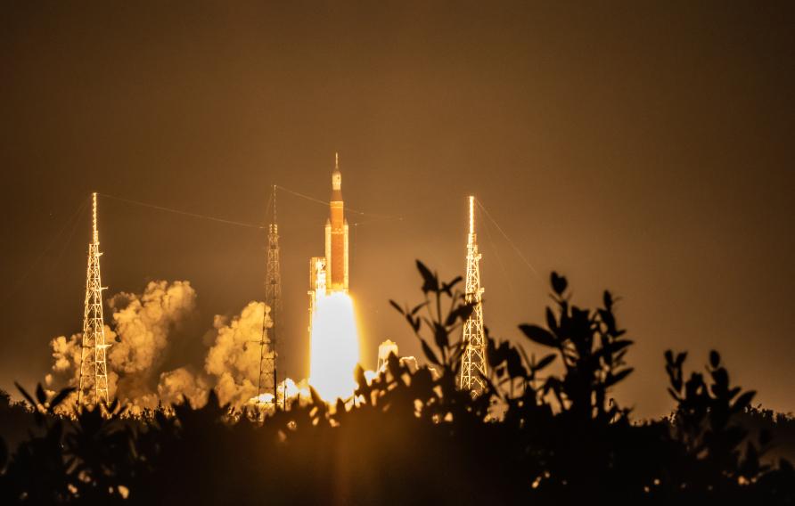 Artemis I successfully launched from Kennedy Space Center on Wednesday Nov. 16; Photo Credit: Ben Bair