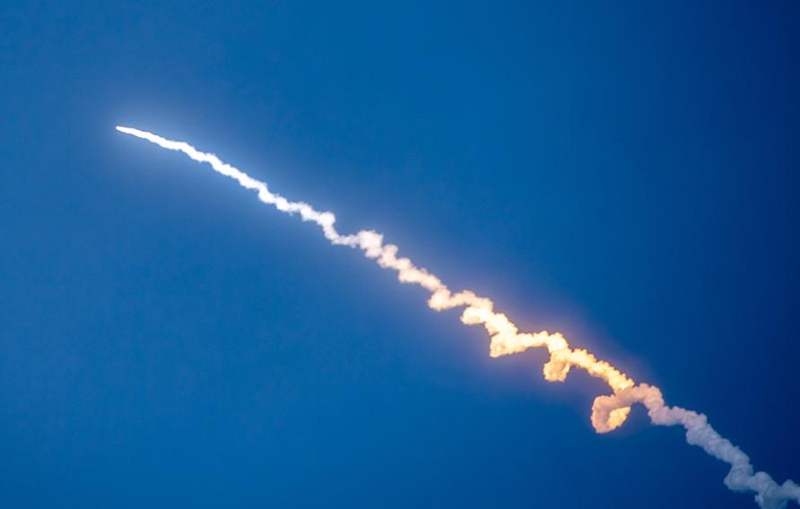 An upgraded Ground Based Interceptor intercepts an Intermediate Range Ballistic Missile target during Flight Test Ground-based Midcourse Defense Weapon System-12, or FTG-12, on December 11, 2023