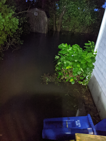 Water damage from flooding